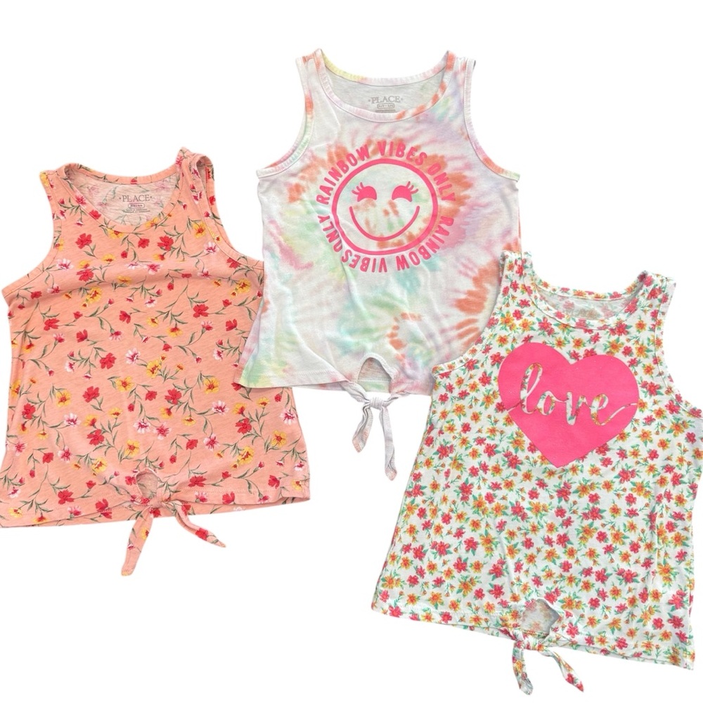 Colorful Girls size 5/6 Tank Tops Set of 3